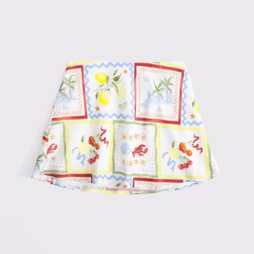 Abercrombie Sienna Mini Skort in Tile Print